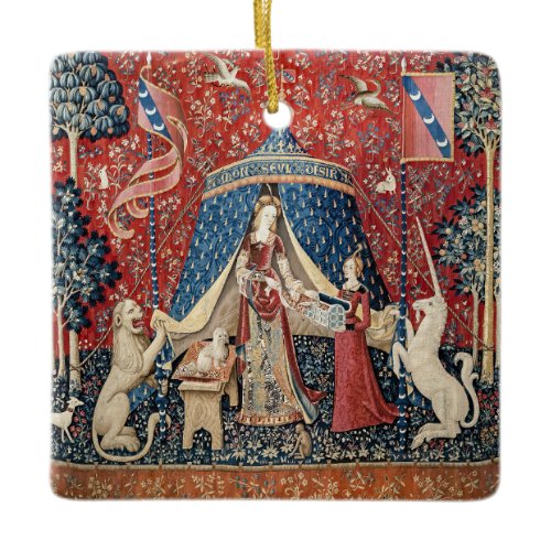 The Lady and the Unicorn, To my only desire Ceramic Ornament