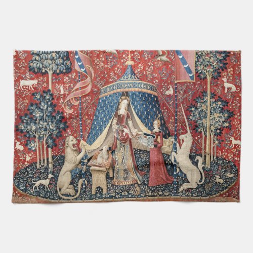 The Lady and the Unicorn To my only desire Kitchen Towel