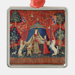 The Lady and the Unicorn: 'To my only desire' Metal Ornament