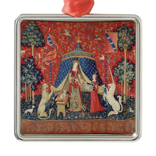 The Lady and the Unicorn: 'To my only desire' Metal Ornament