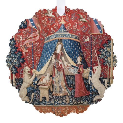 The Lady and the Unicorn, To my only desire Ornament Card