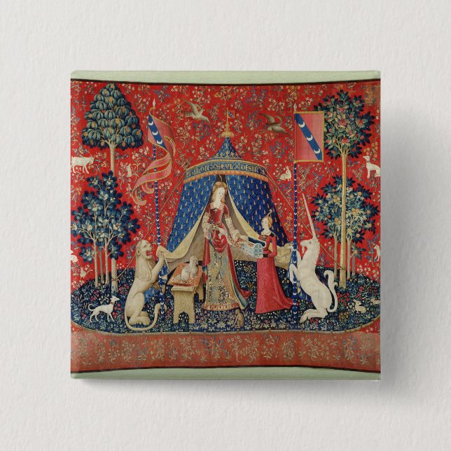The Lady and the Unicorn: 'To my only desire' Pinback Button (Front)