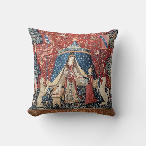 The Lady and the Unicorn To my only desire Throw Pillow