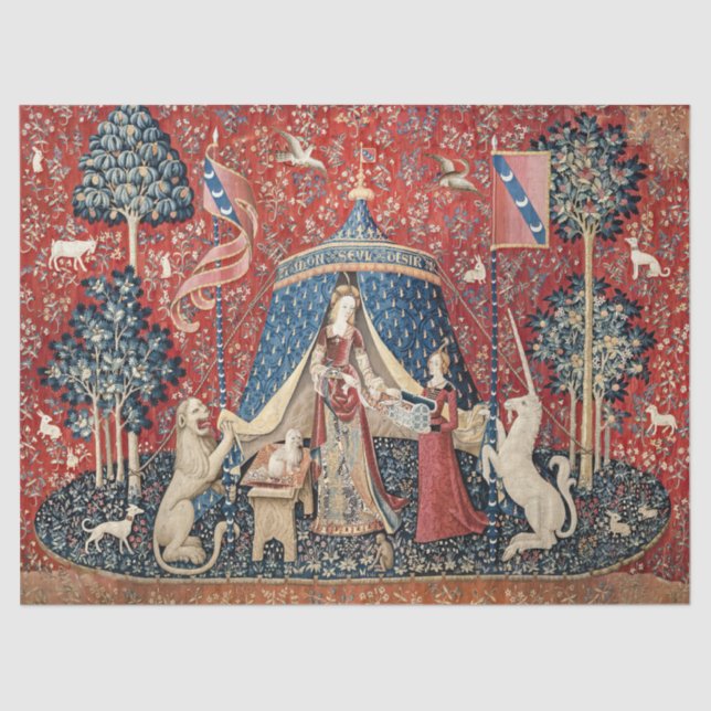 The Lady and the Unicorn, To my only desire Tissue Paper (Front)