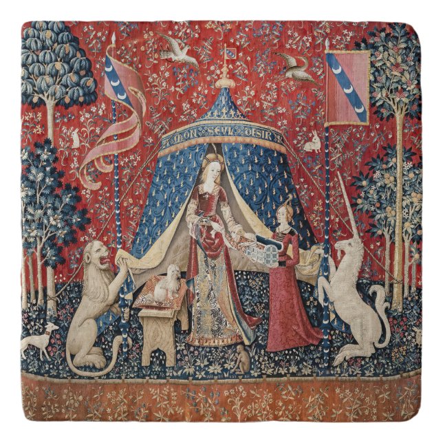 The Lady and the Unicorn, To my only desire Trivet (Front)