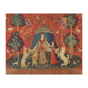 The Lady and the Unicorn: 'To my only desire' Wood Wall Art