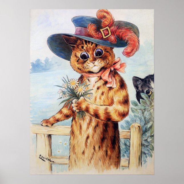The Lady Cat, Louis Wain Poster (Front)