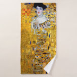 The Lady in Gold, Gustav Klimt Bath Towel<br><div class="desc">Gustav Klimt (July 14, 1862 – February 6, 1918) was an Austrian symbolist painter and one of the most prominent members of the Vienna Secession movement. Klimt is noted for his paintings, murals, sketches, and other objets d'art. Klimt's primary subject was the female body, and his works are marked by...</div>