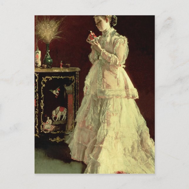 The Lady in Pink, 1867 Postcard (Front)