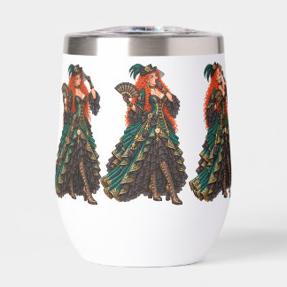 The Lady Is a Black Widow & DRAMA QUEEN! Thermal Wine Tumbler