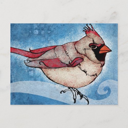 The Lady Is A Cardinal Postcard