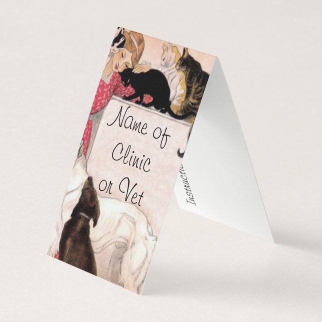 The Lady Loves Dogs and Cats Business Card (Front)