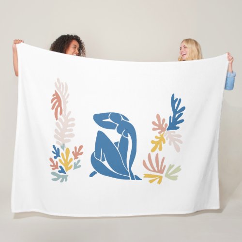 The lady Matisse Art Fleece Blanket