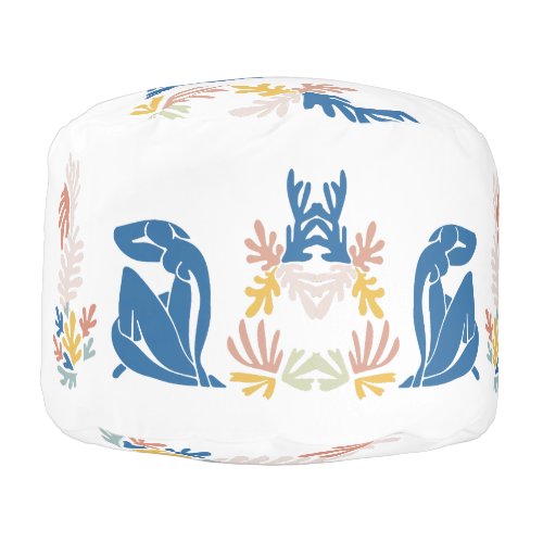 The lady Matisse Art Round Pouf