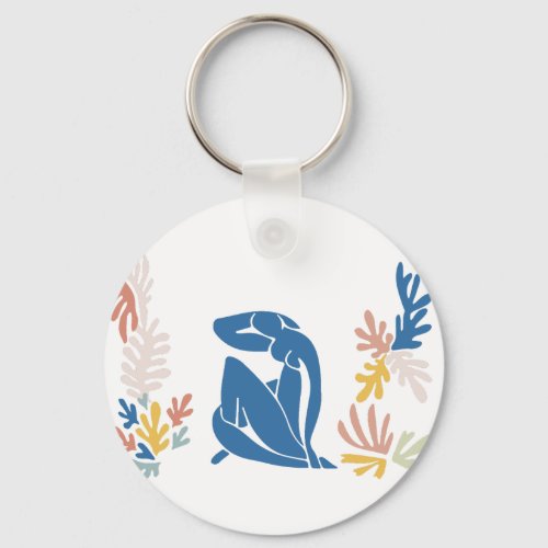 The lady Matisse Metal Art Keychain