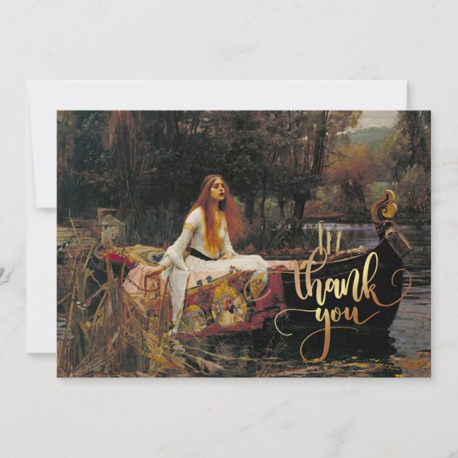 The Lady of Shalott 1888 John William Waterhouse Thank You Card (Front)