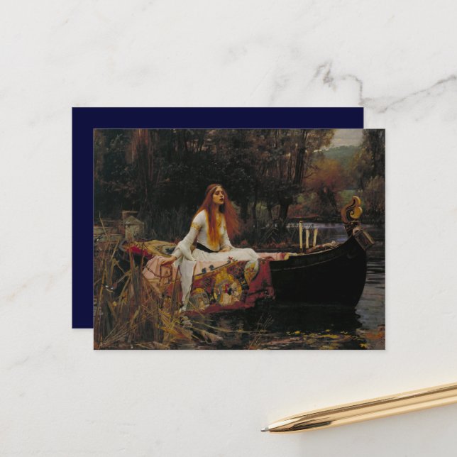 The Lady of Shalott: A Celtic Ghost Story Postcard (Front/Back In Situ)