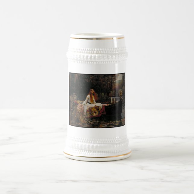 The Lady of Shalott: A Celtic Lake Ghost Story Beer Stein (Center)