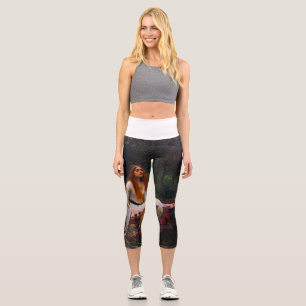 The Lady of Shalott by John William Waterhouse Capri Leggings