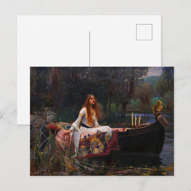 The Lady of Shalott by John William Waterhouse Invitation Postcard (Front/Back)