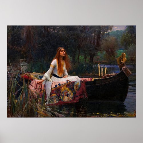 The Lady of Shalott by John William Waterhouse Poster