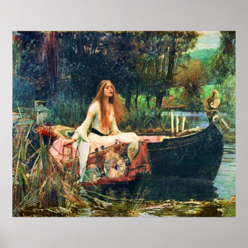 The Lady of Shalott by John William Waterhouse Poster