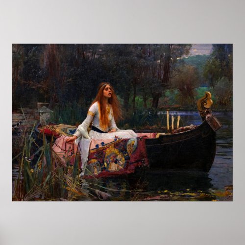 The Lady of Shalott by John William Waterhouse Poster