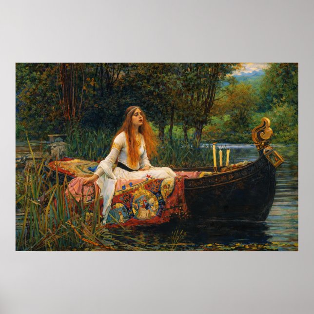 The Lady of Shalott by John William Waterhouse Poster (Front)