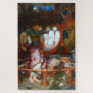 The Lady of Shalott by Pre-Raphaelite William Hunt Jigsaw Puzzle