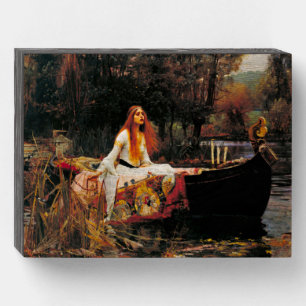 The Lady of Shalott, c. 1888 by John Waterhouse Wooden Box Sign