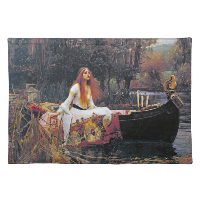 The Lady of Shalott, John William Waterhouse Cloth Placemat (Front)