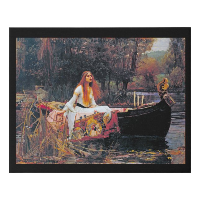 The Lady of Shalott, John William Waterhouse Faux Canvas Print (Front)