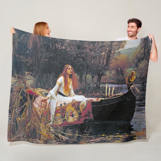 The Lady of Shalott, John William Waterhouse Fleece Blanket (In Situ)