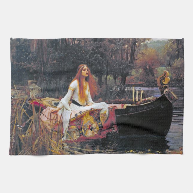The Lady of Shalott, John William Waterhouse Kitchen Towel (Horizontal)