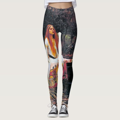 The Lady of Shalott John William Waterhouse Leggings