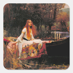 The Lady of Shalott John William Waterhouse Square Sticker