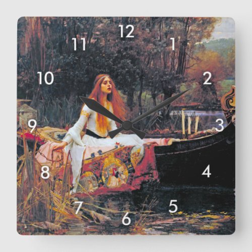 The Lady of Shalott John William Waterhouse Square Wall Clock