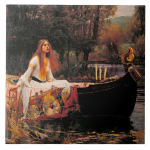 The Lady of Shalott (Medieval Beauty) Ceramic Tile