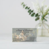 The Lady of Shalott (On Boat) by JW Waterhouse Business Card (Standing Front)