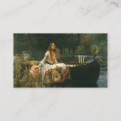The Lady of Shalott (On Boat) by JW Waterhouse Business Card (Back)
