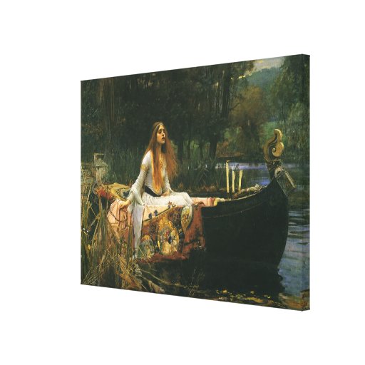 The Lady of Shalott On Boat by JW Waterhouse Canvas Print | Zazzle