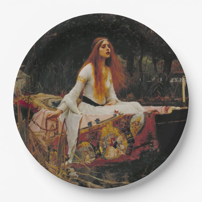 The Lady of Shalott Paper Plates (Front)
