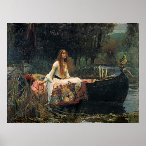 The Lady Of Shalott _ Reproduction Art Poster