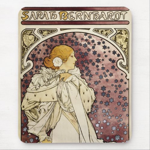 The Lady of the Camellias by Alphonse Mucha  Mouse Pad