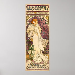 The Lady of the Camellias vintage Art Nouveau Poster