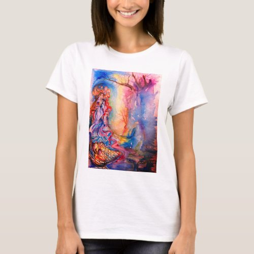 THE LADY OF THE LAKE Arthurian Legend Watercolor T_Shirt