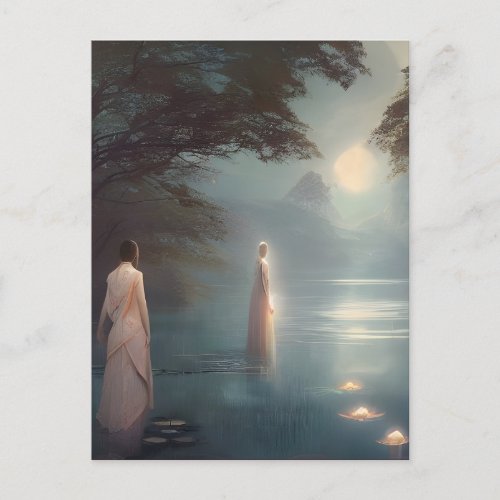 The Lady of the Lake Digital Art   Postcard