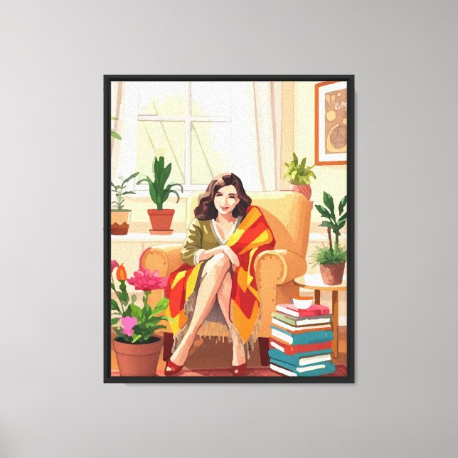 The Lady on the Chair Graceful Repose Canvas Print (Front)