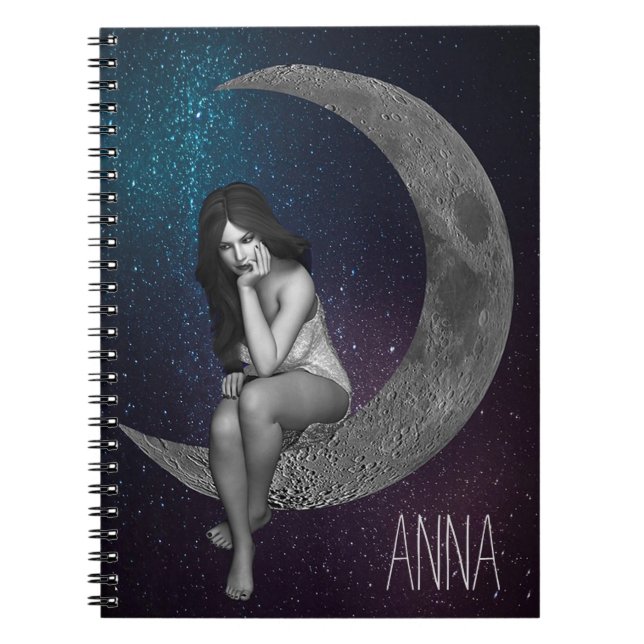 The Lady on the Moon Notebook (Front)