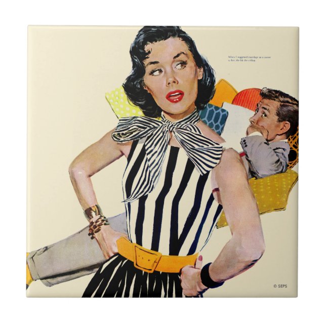 The Lady Was Insulted 2 Ceramic Tile (Front)